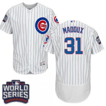 Cubs #31 Greg Maddux White Flexbase Authentic Collection 2016 World Series Bound Stitched MLB Jersey