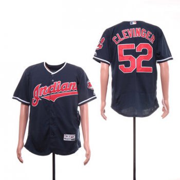 Men's Cleveland Indians 52 Mike Clevinger White Flexbase Jersey