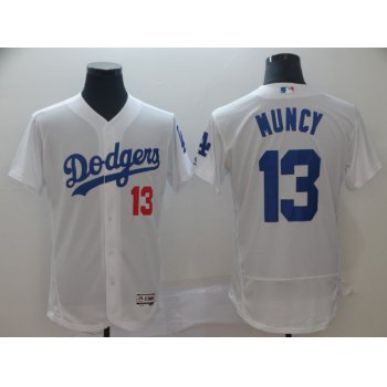 Men's Los Angeles Dodgers 13 Max Muncy White Flexbase Jersey