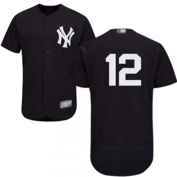 Men's New York Yankees #12 Troy Tulowitzki Navy Blue Flexbase Authentic Collection Stitched Baseball Jersey