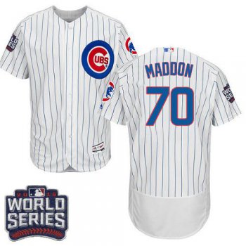 Cubs #70 Joe Maddon White Flexbase Authentic Collection 2016 World Series Bound Stitched MLB Jersey