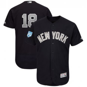 Men's New York Yankees 18 Didi Gregorius Majestic Navy Alternate 2019 Spring Training Flex Base Player Jersey
