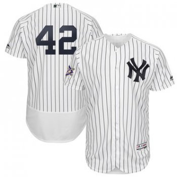 Men's New York Yankees #42 Mariano Rivera White 2019 Jackie Robinson Day FlexBase Jersey