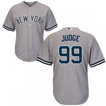Men's New York Yankees #99 Aaron Judge Gray Road Stitched MLB Majestic Cool Base Jersey