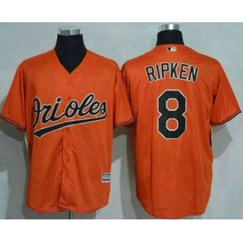 Men's Baltimore Orioles #8 Cal Ripken Orange New Cool Base Stitched MLB Jersey