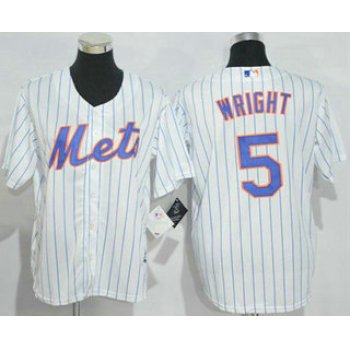 Men's New York Mets David Wright White(Blue Strip) Home Cool Base Stitched Youth MLB Jersey