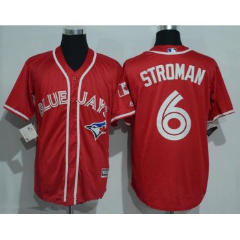 Men's Toronto Blue Jays #6 Marcus Stroman Red Stitched MLB 2016 Canada Day Majestic Cool Base Jersey