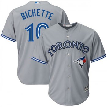 Men's Toronto Blue Jays #10 Bo Bichette Gray Cool Base Jersey