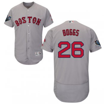 Red Sox #26 Wade Boggs Grey Flexbase Authentic Collection 2018 World Series Stitched MLB Jersey