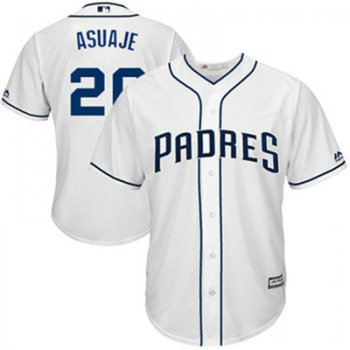 San Diego Padres 20 Carlos Asuaje White New Cool Base Stitched Baseball Jersey