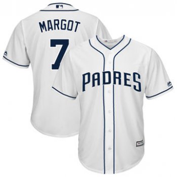 San Diego Padres 7 Manuel Margot Majestic Home White Cool Base Replica Player Jersey