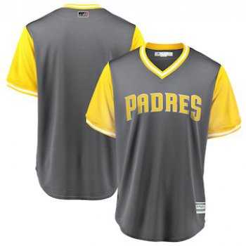 Men's San Diego Padres Blank Majestic Gray 2018 Players' Weekend Team Cool Base Jersey