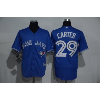 Men's Toronto Blue Jays #29 Joe Carter Retired Royal Blue Cool Base Stitched MLB Jersey