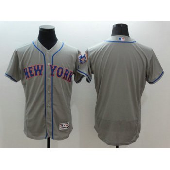 New York Mets Blank Grey Flexbase Authentic Collection Baseball Jersey