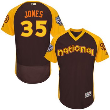 Randy Jones Brown 2016 All-Star Jersey - Men's National League San Diego Padres #35 Flex Base Majestic MLB Collection Jersey
