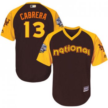 Asdrubal Cabrera Brown 2016 MLB All-Star Jersey - Men's National League New York Mets #13 Cool Base Game Collection