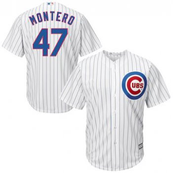 Men's Chicago Cubs 47 Miguel Montero Majestic White Home Cool Base Player Jersey