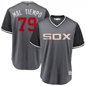 Men's Chicago White Sox 79 Jose Abreu Mal Tiempo Majestic Gray 2018 Players' Weekend Cool Base Jersey