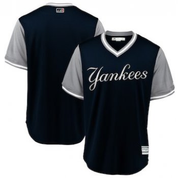 Men's New York Yankees Blank Majestic Navy 2018 Players' Weekend Team Jersey