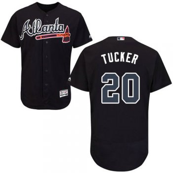 Atlanta Braves 20 Preston Tucker Navy Blue Flexbase Authentic Collection Stitched Baseball Jersey