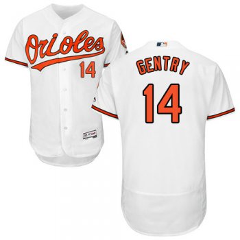 Baltimore Orioles 14 Craig Gentry White Flexbase Authentic Collection Stitched Baseball Jersey