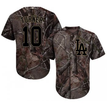 Los Angeles Dodgers #10 Justin Turner Camo Realtree Collection Cool Base Stitched Baseball Jersey