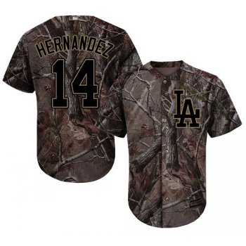Los Angeles Dodgers #14 Enrique Hernandez Camo Realtree Collection Cool Base Stitched Baseball Jersey
