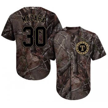 Texas Rangers #30 Nomar Mazara Camo Realtree Collection Cool Base Stitched Baseball Jersey