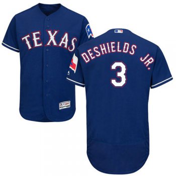 Texas Rangers #3 Delino DeShields Jr. Blue Flexbase Authentic Collection Stitched Baseball Jersey