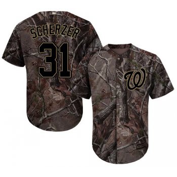 Washington Nationals #31 Max Scherzer Camo Realtree Collection Cool Base Stitched Baseball Jersey