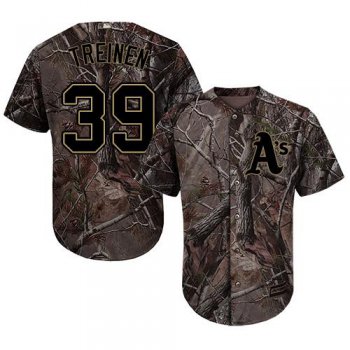 Oakland Athletics #39 Blake Treinen Camo Realtree Collection Cool Base Stitched MLB Jersey