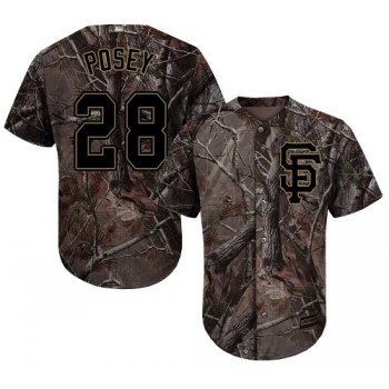 San Francisco Giants #28 Buster Posey Camo Realtree Collection Cool Base Stitched MLB Jersey
