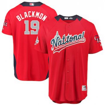 Men's National League #19 Charlie Blackmon Majestic Red 2018 MLB All-Star Game Home Run Derby Player Jersey