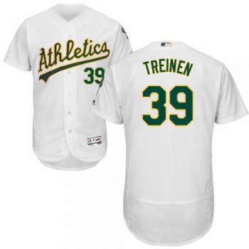 Oakland Athletics #39 Blake Treinen White Flexbase Authentic Collection Stitched Baseball Jersey