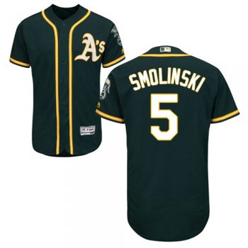 Oakland Athletics #5 Jake Smolinski Green Flexbase Authentic Collection Stitched Baseball Jersey