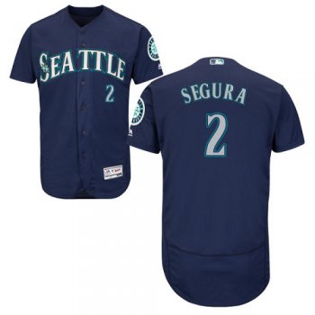 Seattle Mariners #2 Jean Segura Navy Blue Flexbase Authentic Collection Stitched Baseball Jersey