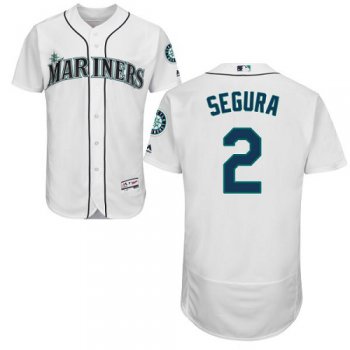 Seattle Mariners #2 Jean Segura White Flexbase Authentic Collection Stitched Baseball Jersey