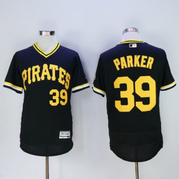 Men's Pittsburgh Pirates #39 Dave Parker Retired Black Pullover 2016 Flexbase Majestic Baseball Jersey