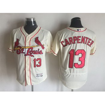Men's St. Louis Cardinals #13 Matt Carpenter Cream 2016 Flexbase Majestic Baseball Jersey