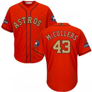 Men's Houston Astros #43 Lance McCullers Orange 2018 Gold Program Cool Base Stitched MLB Jersey