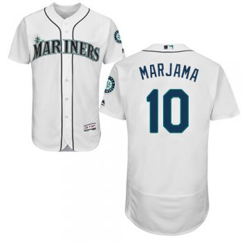 Seattle Mariners #10 Mike Marjama White Flexbase Authentic Collection Stitched Baseball Jersey