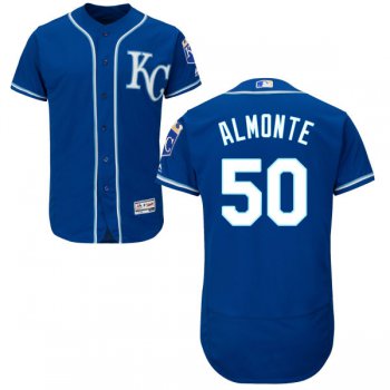 Men's Kansas City Royals #50 Miguel Almonte Majestic Royal Blue 2016 Flexbase Authentic Collection Jersey