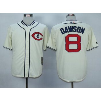 Men's Chicago Cubs 8 Andre Dawson Retired Cream 1929 Majestic Cooperstown Collection Throwback Jersey