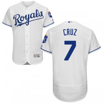 Men's Kansas City Royals #7 Tony Cruz Majestic White 2016 Flexbase Authentic Collection Jersey