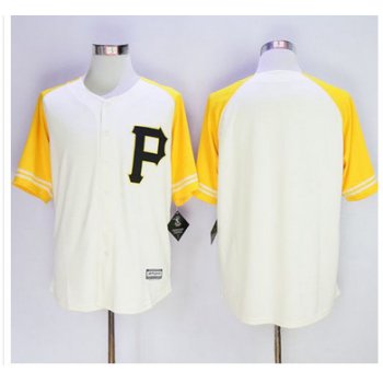 Pirates Blank CreamGold Exclusive New Cool Base Stitched MLB Jersey