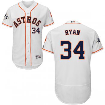 Men's Houston Astros #34 Nolan Ryan White Flexbase Authentic Collection 2017 World Series Bound Stitched MLB Jersey