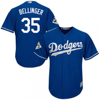 Men's Los Angeles Dodgers #35 Cody Bellinger Blue New Cool Base 2017 World Series Bound Stitched MLB Jersey
