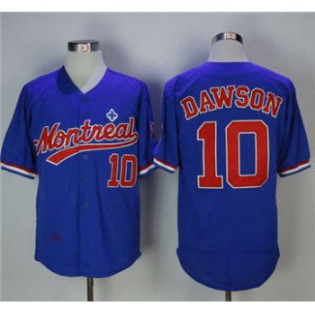 Mitchell And Ness BP Expos #10 Andre Dawson Blue Throwback Stitched MLB Jersey