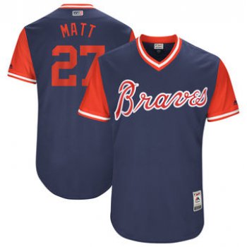 Men's Atlanta Braves Matt Kemp Matt Majestic Navy 2017 Players Weekend Authentic Jersey