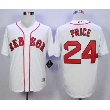 Men's Boston Red Sox #24 David Price White New Cool Base Jersey